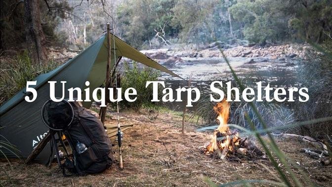  5 Unique Tarp Shelters for Camping & Bushcraft.