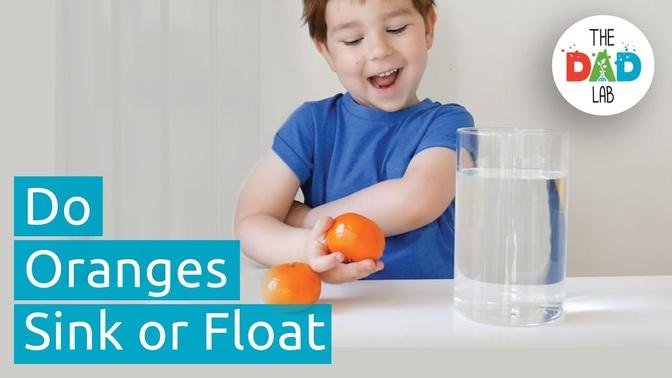 Does an orange float or sink_ Kids Density Science Experiment