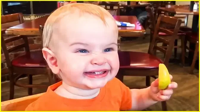 Best Video Of Cute Baby Eating Lemon For The First Time - Try Not To Laugh