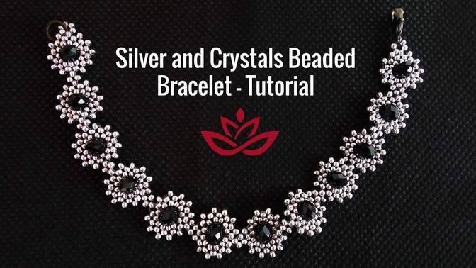 Crystals and Seed Beads Bracelet - Tutorial. How to Make DIY Bracelet ...