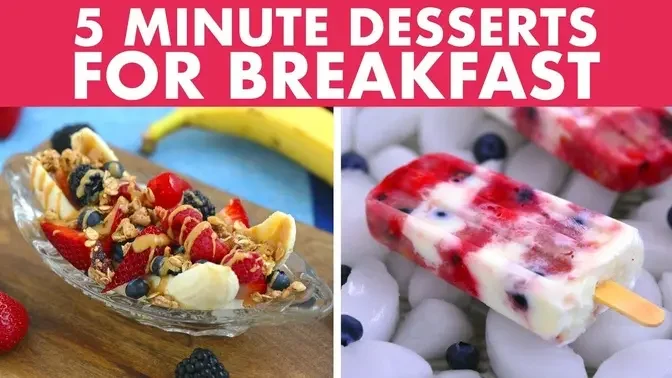 5 Minute Summer DESSERTS FOR BREAKFAST! Vegan/Vegetarian, Easy, Healthy Recipes! - Mind Over Munch