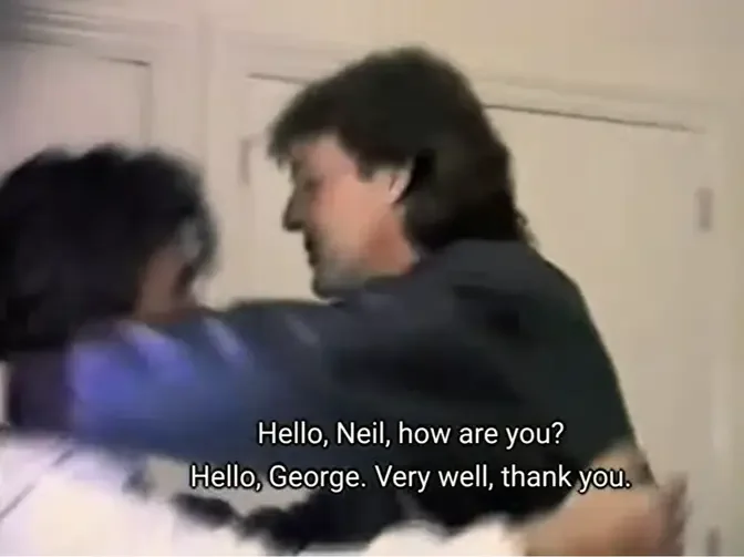 Paul McCartney visits George Harrison and touches his face like his baby brother.