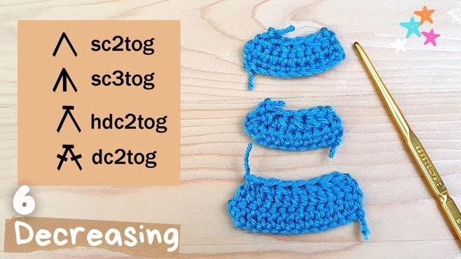 Basic Crochet 106 _ How to Decreasing Stitches _ How to Crochet for Beginners _ ViVi Berry Crochet.