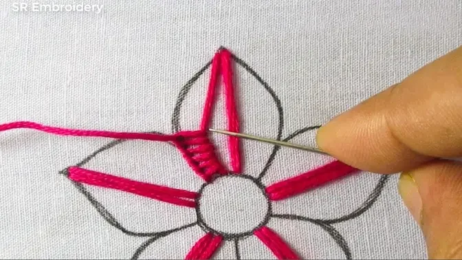 Modern Hand Embroidery Very Easy Fancy Embroidery Design Flower Stitch Technique For Tutorial