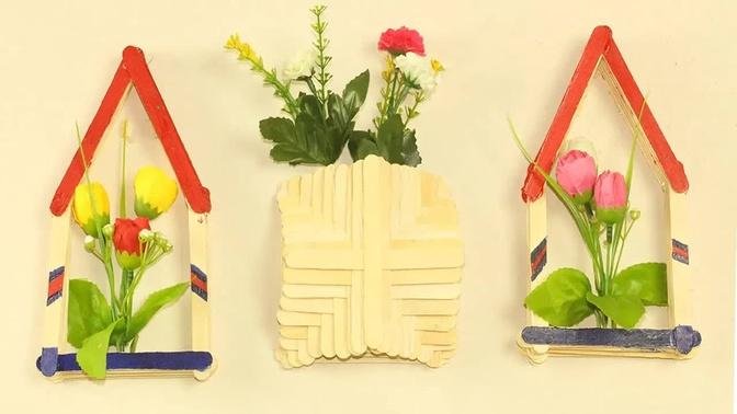 DIY Popsicle Stick Craft Compilation || Ice Cream Stick Wall Hanging (Home Decor 2019)