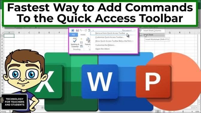 Quickly Customize the Quick Access Toolbar in Excel, Word, and PowerPoint