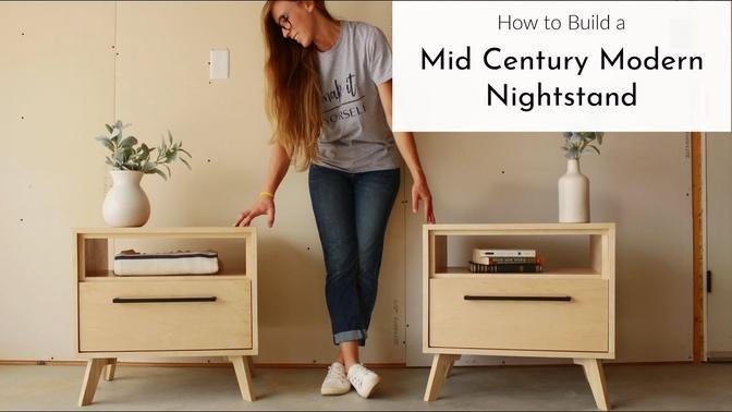 How to Build a Mid Century Modern Nightstand
