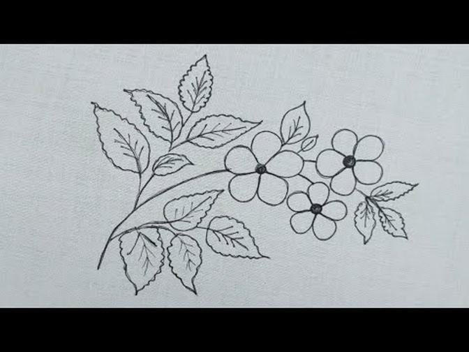 An easy hand embroidery design!! ｜ Decorative embroidery for clothes ｜ Hand embroidery tutorial