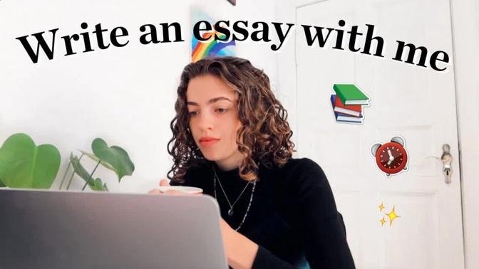 Write An Essay With Me in 4 Hours | Study With Me at University