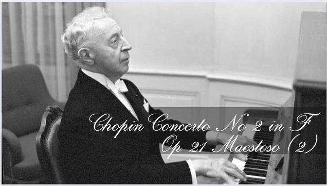 Arthur Rubinstein - Chopin Concerto No 2 in F, Op 21 Maestoso (2)