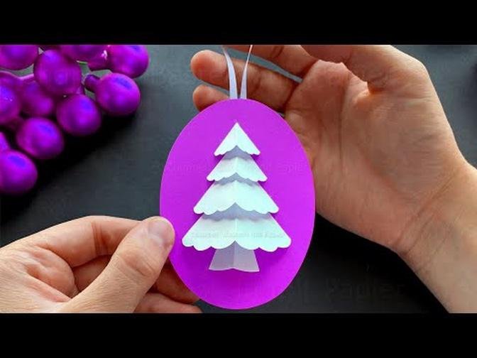 How to make a paper Christmas tree: Christmas decorations ideas 🎄