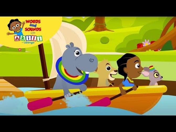 ROW ROW YOUR BOAT | Nursery Rhymes from Akili and Me | Learning videos for toddlers
