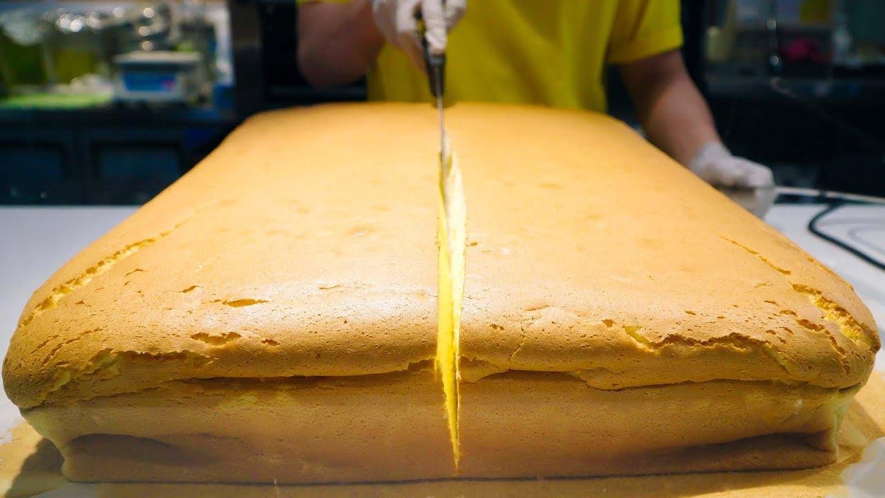 ふるふる〜 大きいサイズの台灣カステラ∥Original Huge Jiggly Cake Making & Cutting