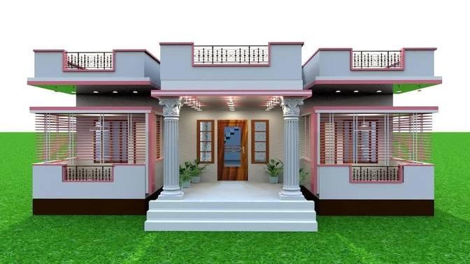 4 Bedroom Village House Design Indian Style Village House Plan In 3D 