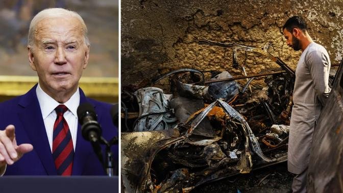 Biden ridiculed for 'obvious hypocrisy' as he condemns Israeli airstrike that killed aid workers in Gaza