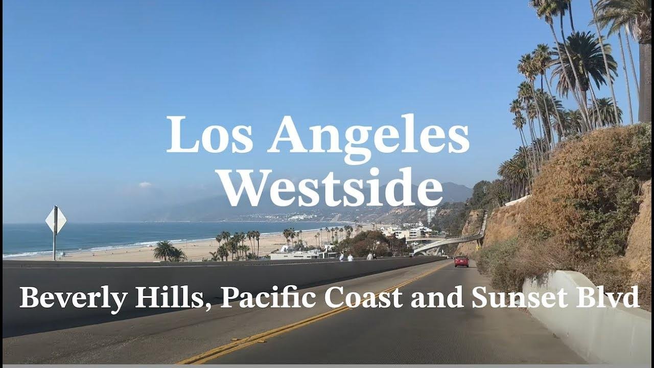 Driving around Westside Los Angeles.  Beverly Hills / Santa Monica.  Pacific Coast Highway / Bel Air