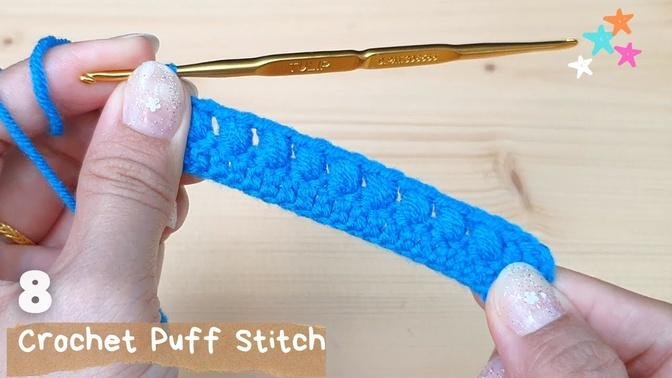 Basic Crochet 108 _ How to Crochet Puff Stitch _ How to Crochet for Beginners _ ViVi Berry Crochet