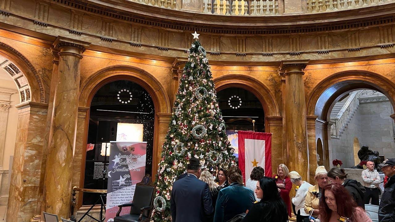 LIVE: Massachusetts Gold Star Families Tree on Display at Massachusetts State House 2023-12-11 19:53