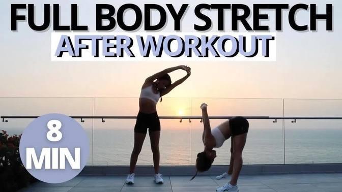 STRETCHING EXERCISES After Workout with Sunset | Full Body Stretch | 8 ...