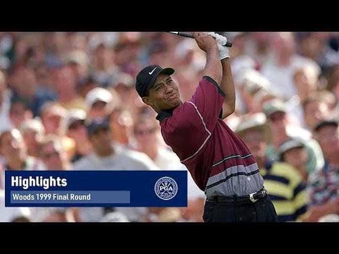 Highlights from Tiger Woods' WINNING 4th Round | PGA Championship 1999