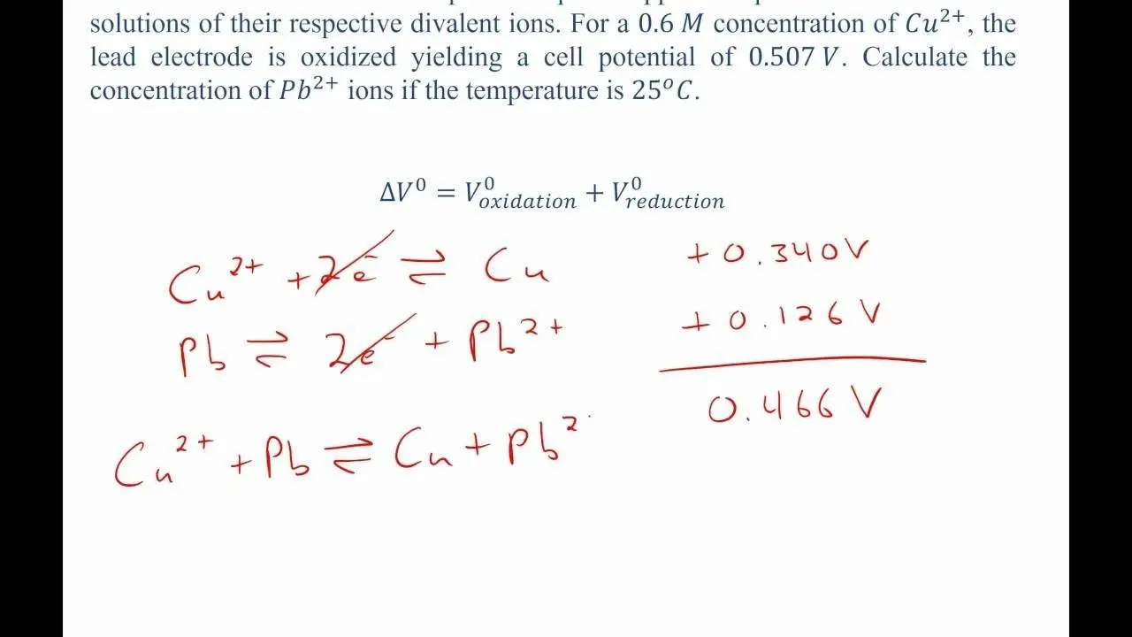 Electrochemistry and corrosion example problem