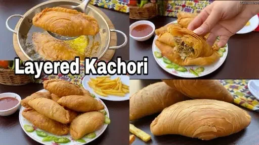 New Style Layered Keema Kachori Recipe || Layered Keema Kachori || Meat Puff Pastry Tastemade World