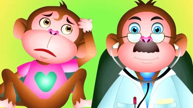 Five Little Monkeys Jumping On The Bed ｜ Nursery Rhymes & Kids Songs ｜  JamJammies Cartoons (
