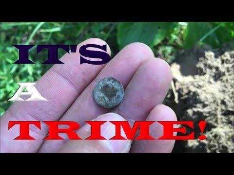 IT'S TIME FOR A TRIME! METAL DETECTING COLONIAL TREASURES ON PRIVATE PROPERTY.