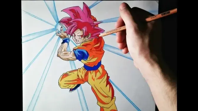 Pintando una Figurita de Goku en modo Dios Azul | Painting an Action Figure  of Dragon Ball