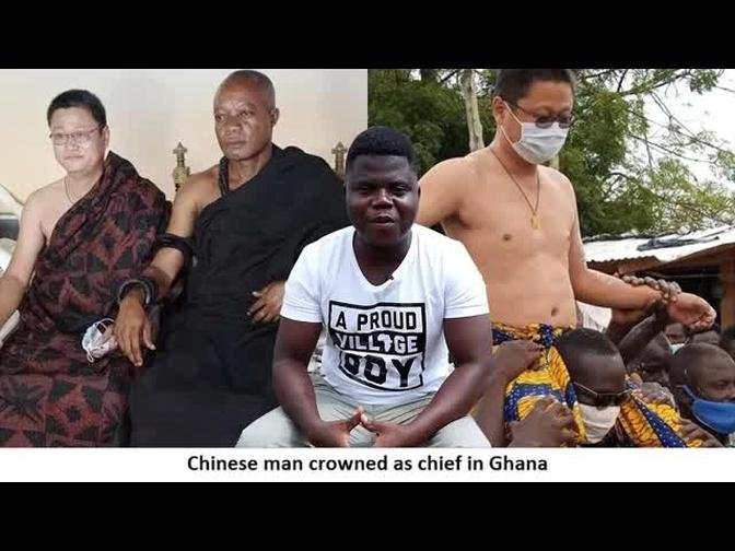 Crazy Reason Why A Chinese Man Enstooled As A Chief In Ghana!