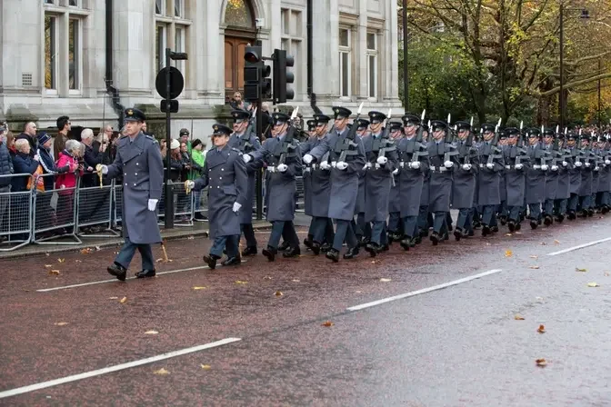 Remembrance Sunday 2022 - RAF Pipes and Drums Warmup - Edinburgh