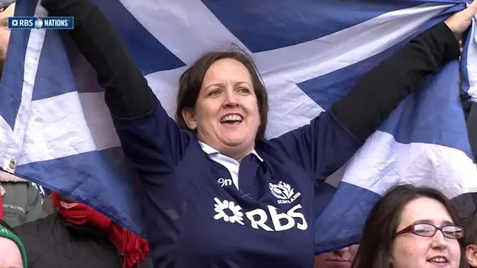 Scottish National Anthem  Scotland v Wales  15th Feb 2015