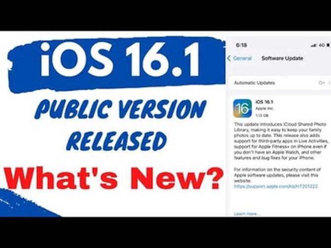 iOS 16.1 Public Version Released What's New ?