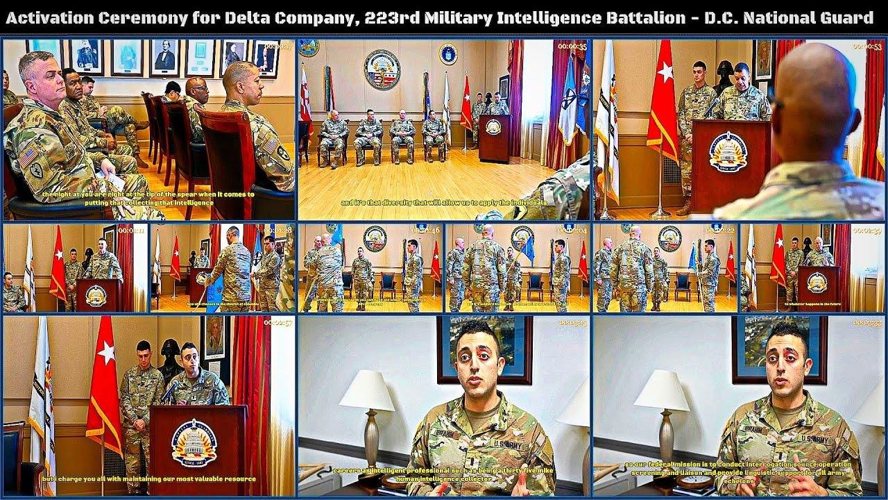 Activation Ceremony for Delta Company, 223rd Military Intelligence Battalion - D.C. National Guard