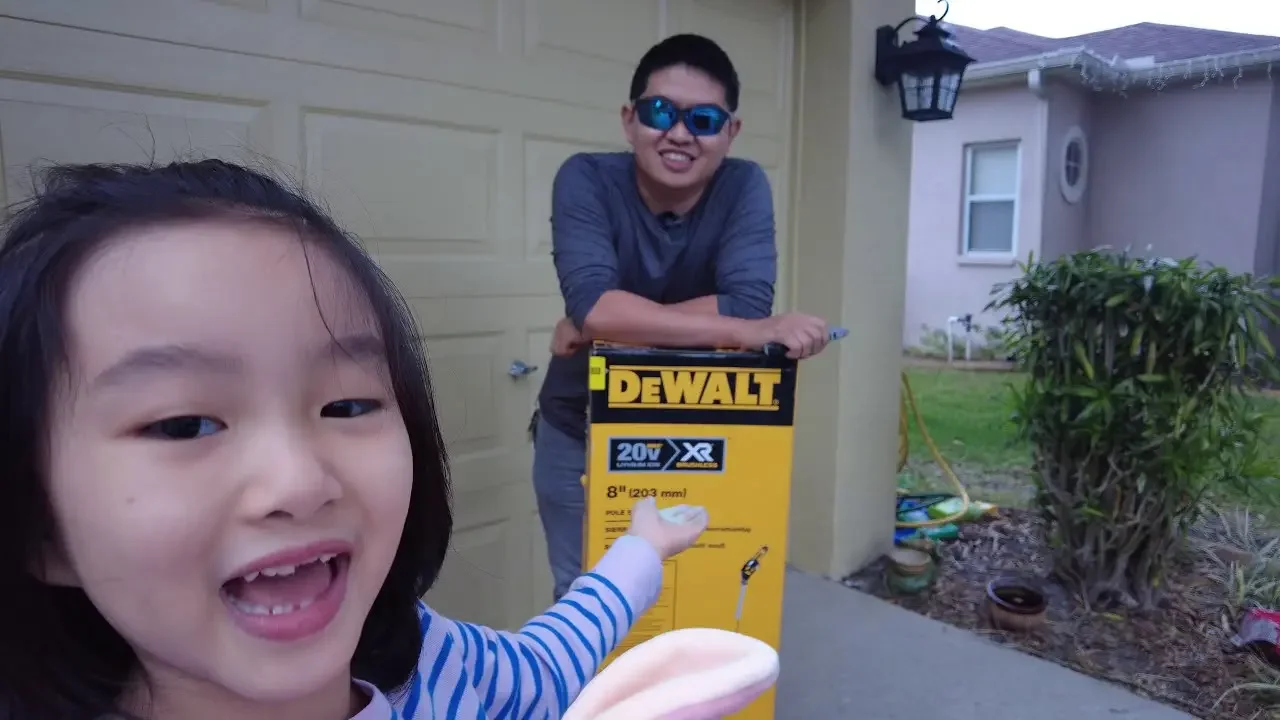 延长链条锯修树专用, 如何使用？推荐修树工具开箱 DEWALT DCPS620B Cordless Pole Saw