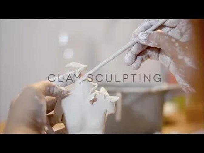 New Studio Arrangement, Making Coffee, Sculpting with Clay -enon art vlog # 27