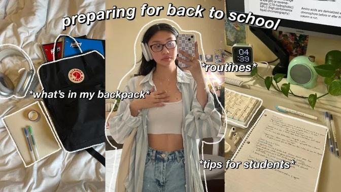 PREPARING FOR BACK TO SCHOOL | back to school shopping, whats in my backpack & productive habits
