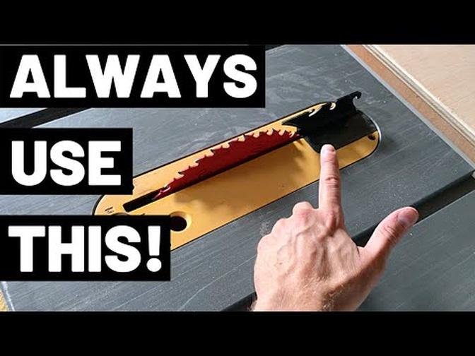 NEVER USE A TABLE SAW WITHOUT THIS!! (Riving Knife / Riving Knives--Prevent Kickback/Blade Binding!)