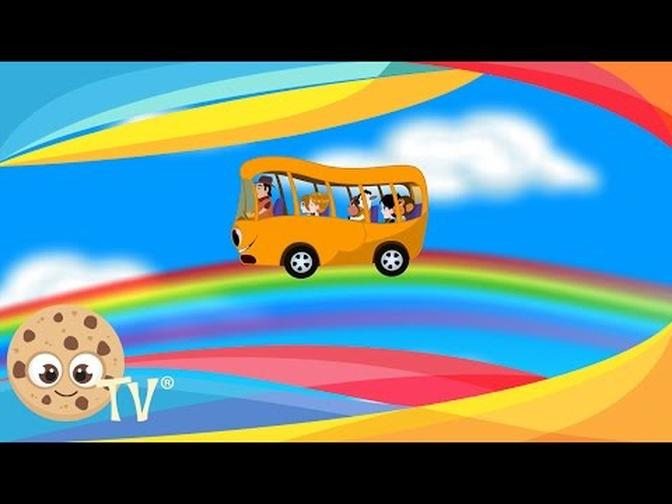 WHEELS ON THE BUS GO ROUND AND ROUND | POPULAR NURSERY RHYMES AND KIDS SONGS WITH LYRICS