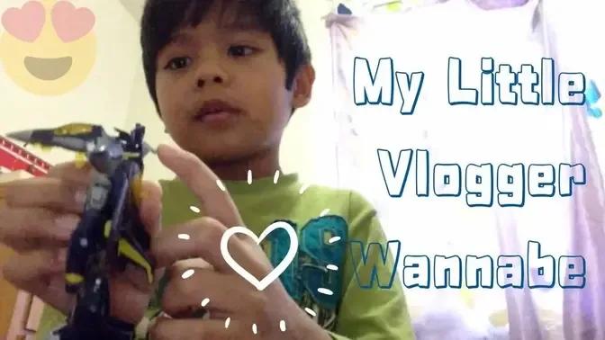 Cute Kid Vlogger Wannabe