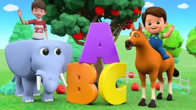 ABC Songs for Children - The Alphabet Song - ABC Song - A for Apple - ABC  Phonics.