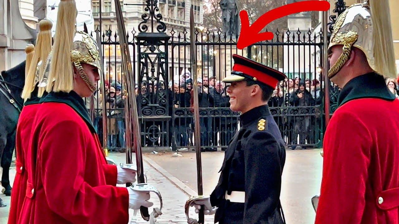 Impressed Captains Make the Guards Smiles During Winter Parade