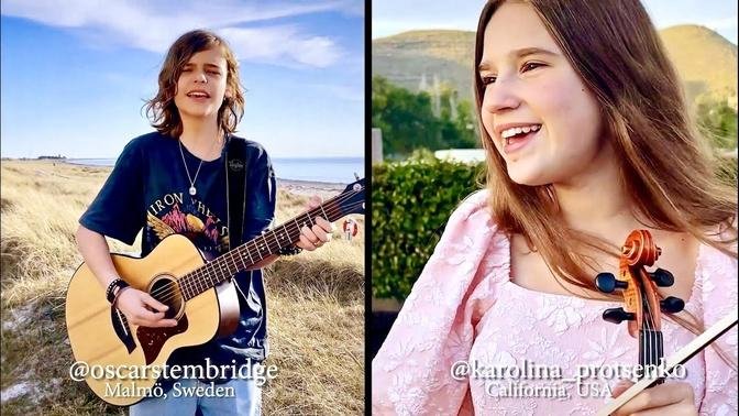 FIRST TIME SINGING WITH A BOY _ Ed Sheeran - Perfect _ Cover - Karolina Protsenko & Oscar Stembridge
