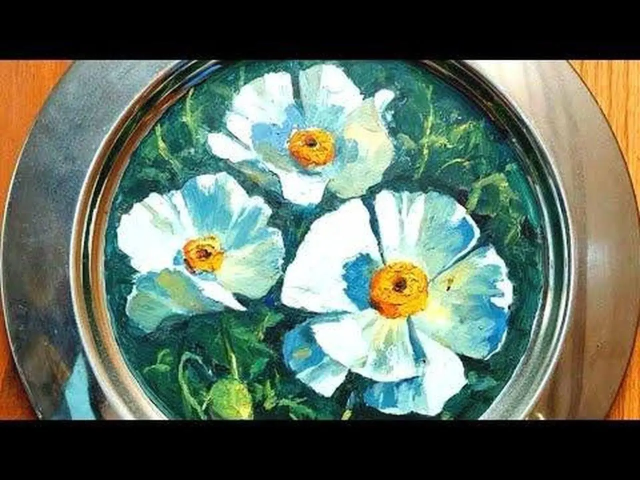 【土人教画】509 丙烯画 花 terrain art class Acrylic- flowers 土人老师网课报名微信号：16478318998