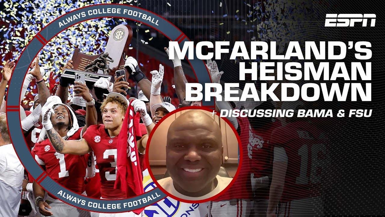 Booger McFarland on Florida State & Alabama + Heisman breakdown