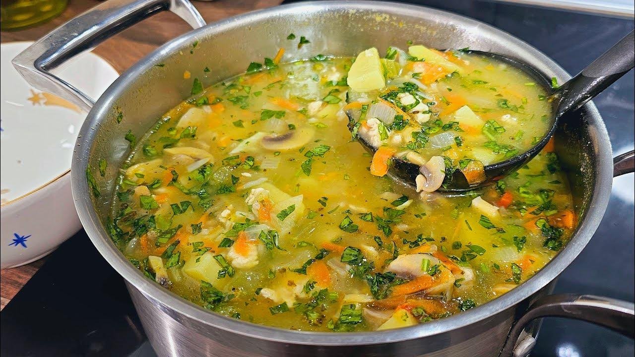 Wenn ich keine Zeit habe, koche ich diese tolle Suppe! Suppenrezept in 30 Minuten! Hühnersuppe!