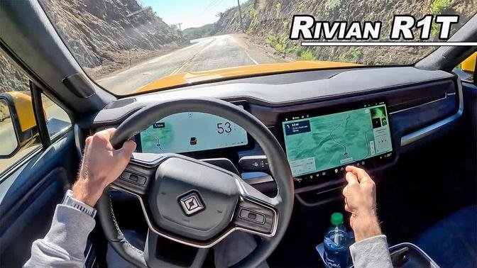Rivian R1T Quad Motor - Driving the 835hp Adventure Pickup (POV Binaural Audio)