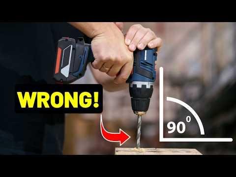 #1 Easiest Trick to DRILL STRAIGHT! (Drill at Perfect 90 Degrees...Fastest Method!)