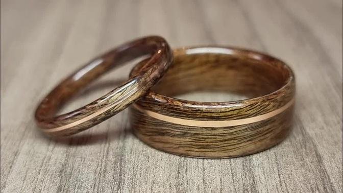 How to make bent wood rings with metal inlays
