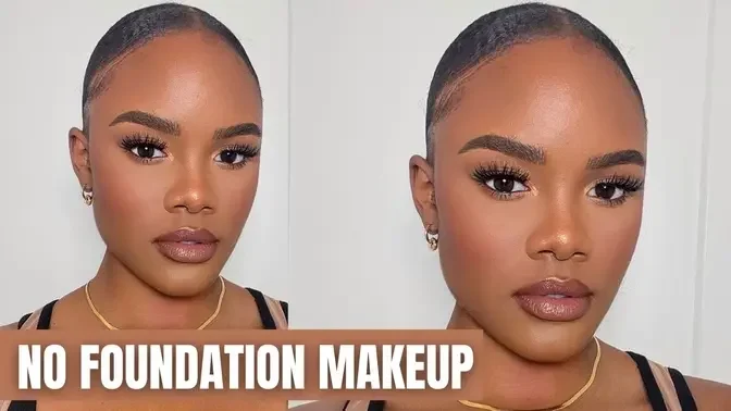 NO FOUNDATION MAKEUP TUTORIAL | How to Cover Dark Without Foundation